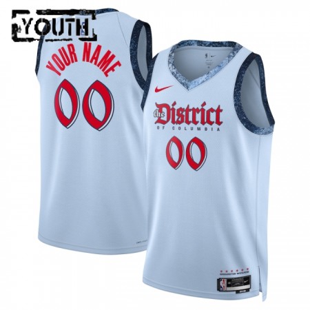 Camiseta Niños Washington Wizards Personalizadas 2024-25 Nike City Edition Azul Swingman